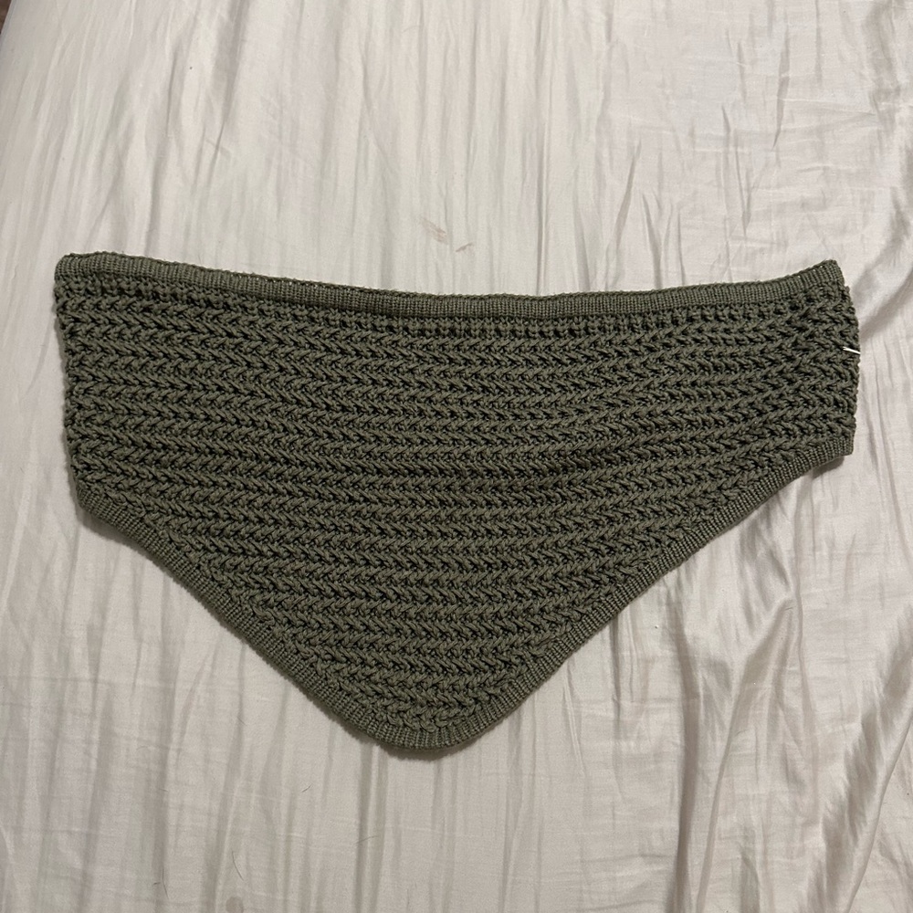 Elegant Olive Knitted Tube Top